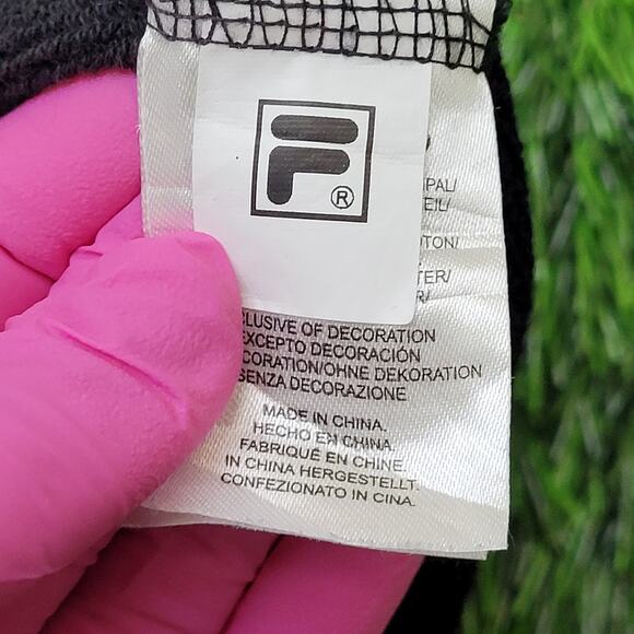 FILA Colorful Ringer Sweatshirt Womens 2XL 24x24 Black Boxy - Picture 8 of 14